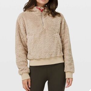 Lululemon Sherpa Quarter Zip Tan